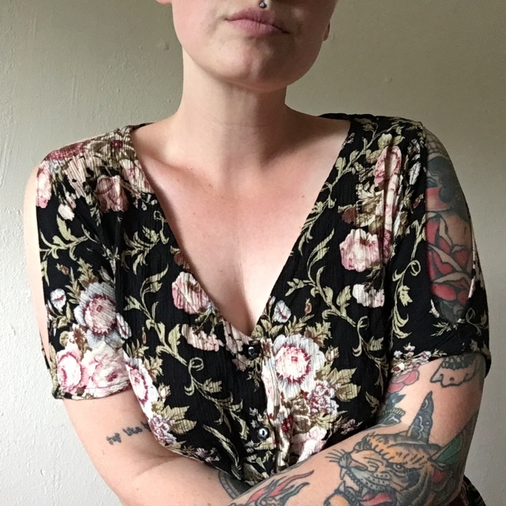 UO Floral Dress 90s Grunge